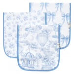 3 Pack Premium Burp Cloths Vintage Carnival