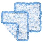 Bamboo Ruffled Security Blanket Set Vintage Carnival