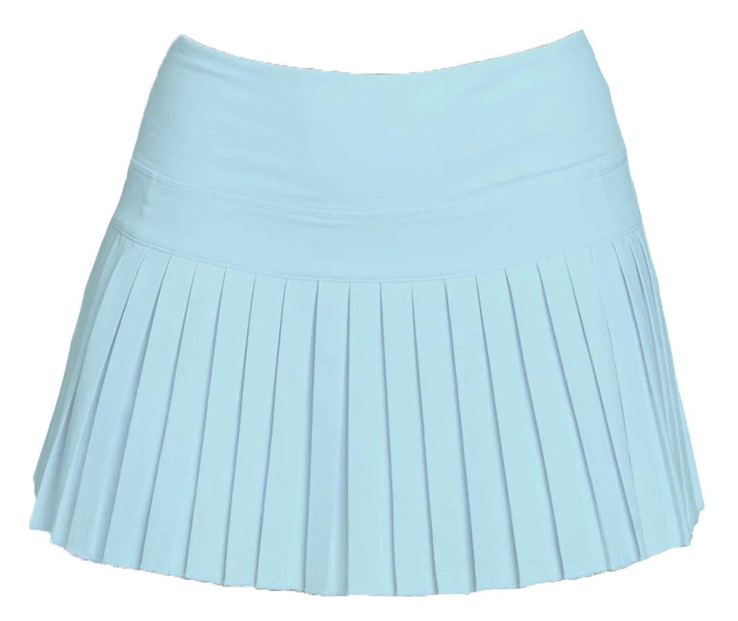 Mini Pleated Skort- Solid Light Blue