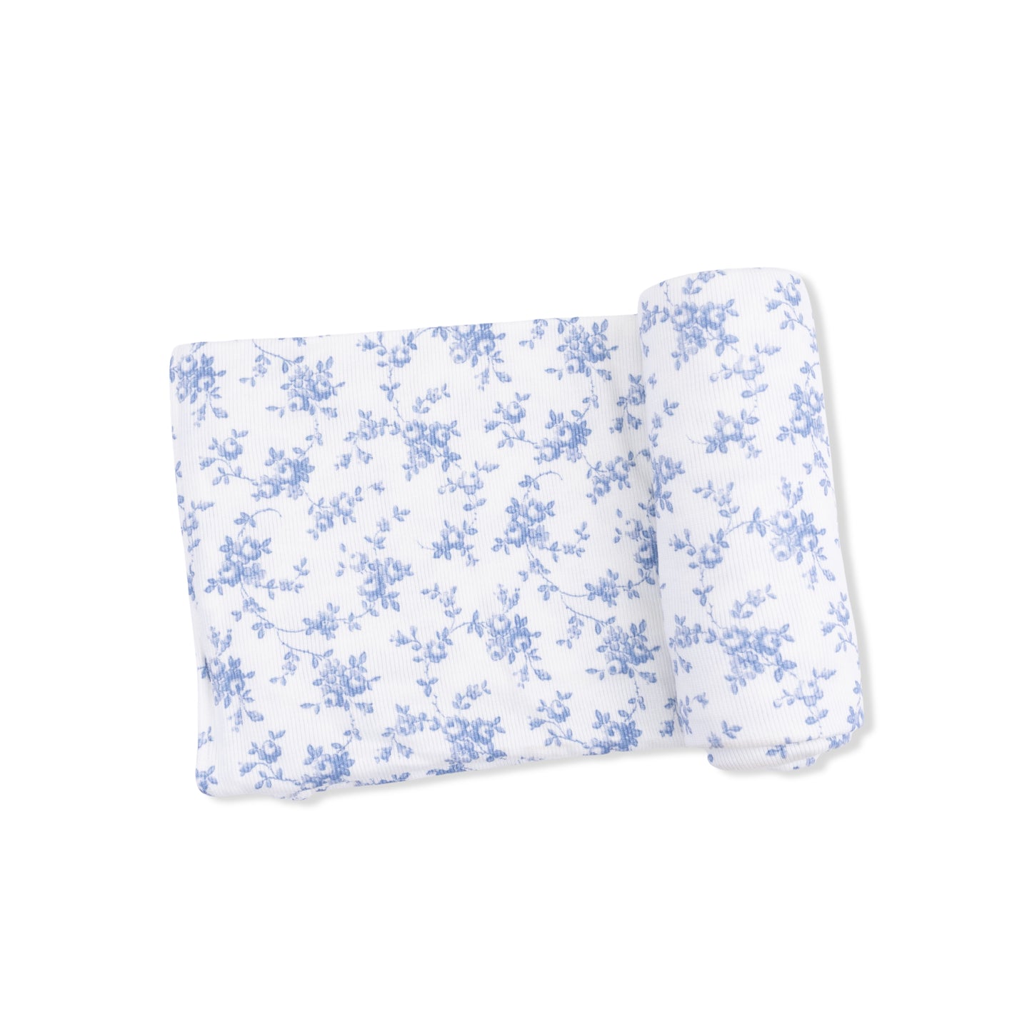 Baby Blue Vines Floral Swaddle Blanket
