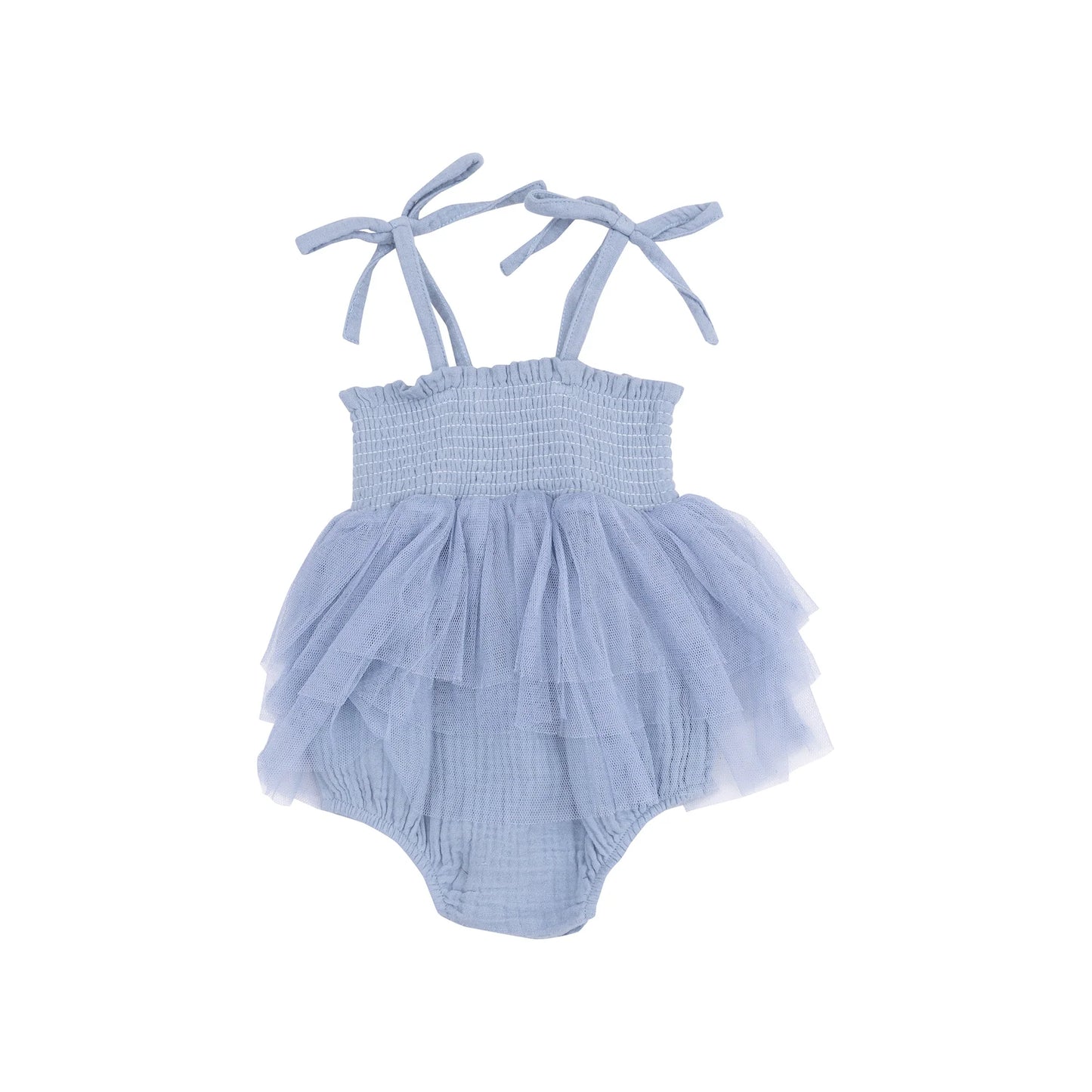 Solid Muslin Dusty Blue Tutu Bubble