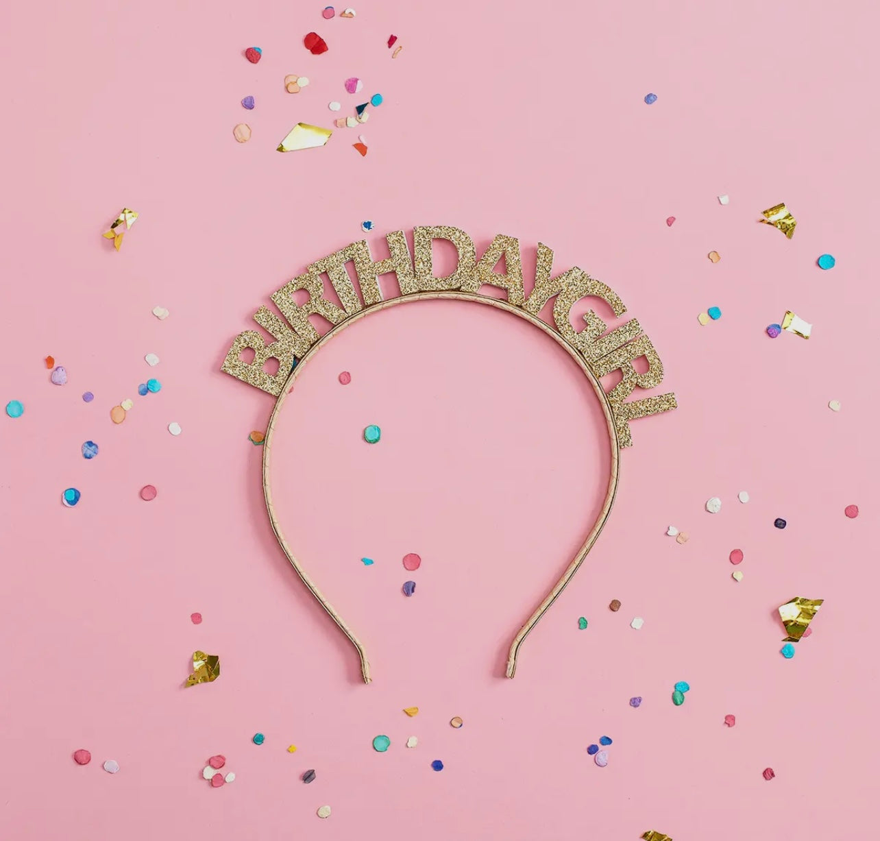 Gold Birthday Girl Headband