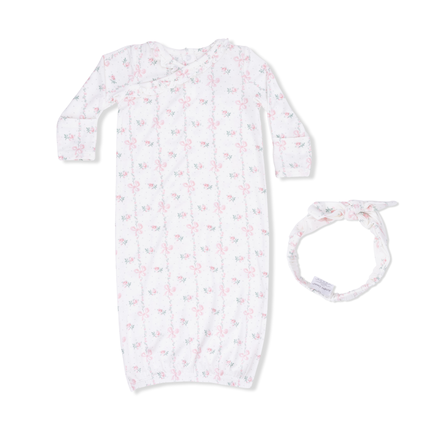 Dainty Buds and Bows Kimono & Headband Set