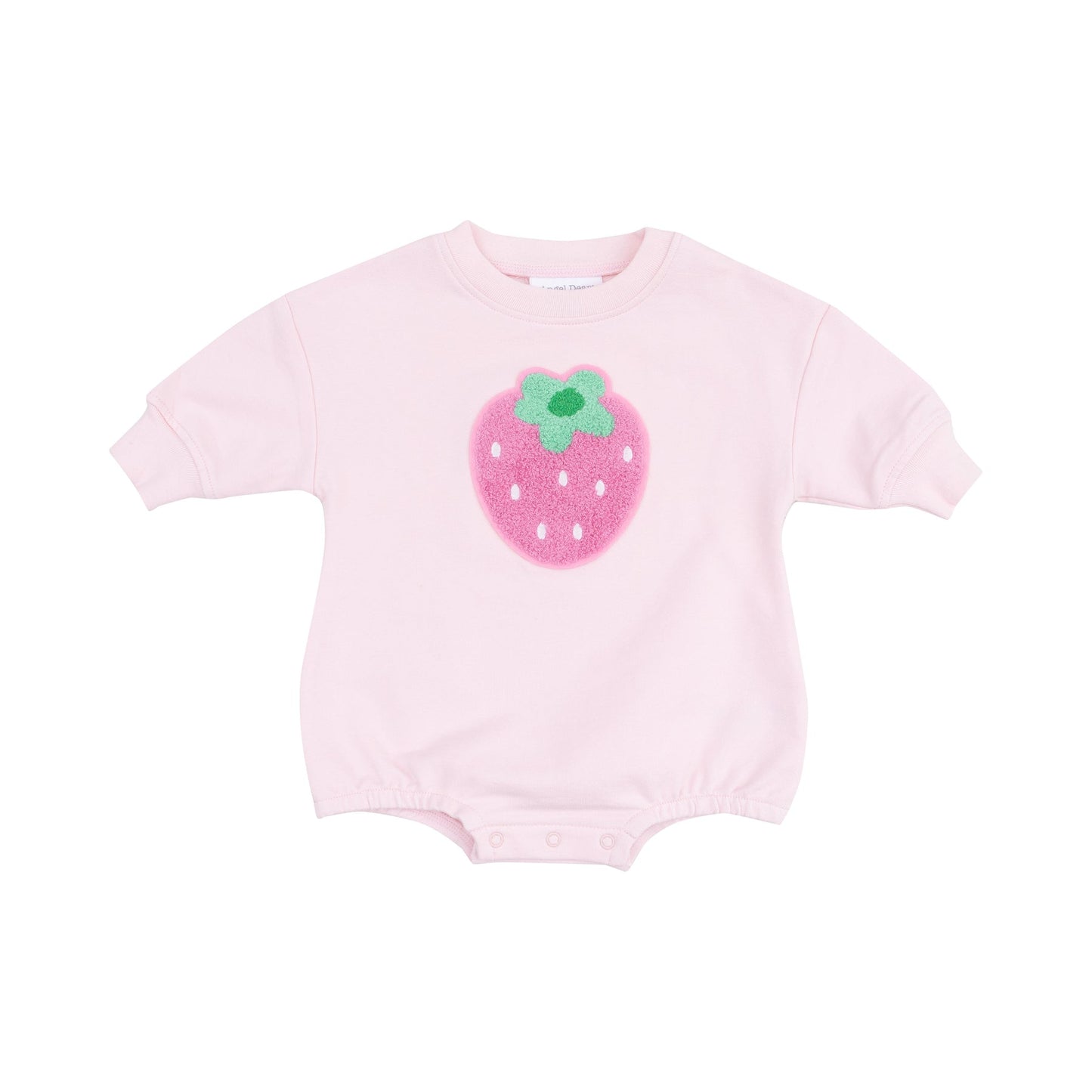Strawberry Swiss Dot Bubble Romper