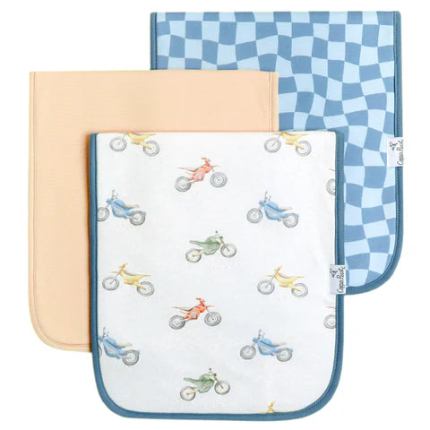 3 Pack Premium Burp Cloths Ryder