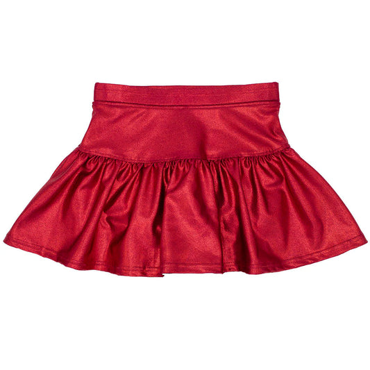 Gathered Skort Crimson Shimmer