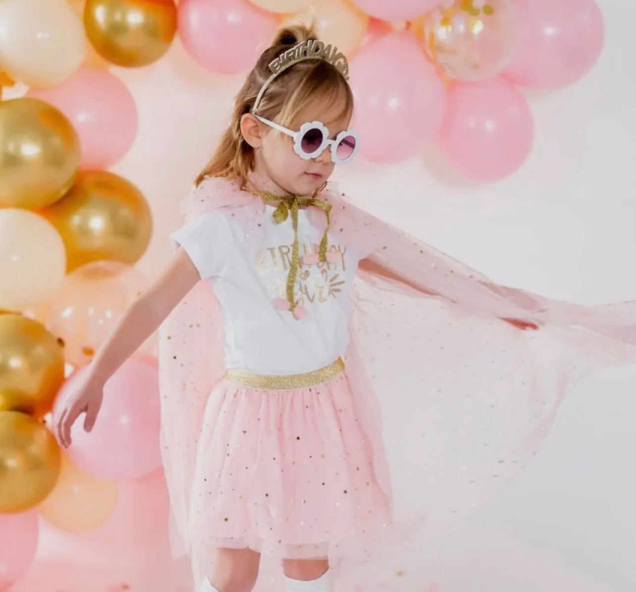 Gold Birthday Girl Headband