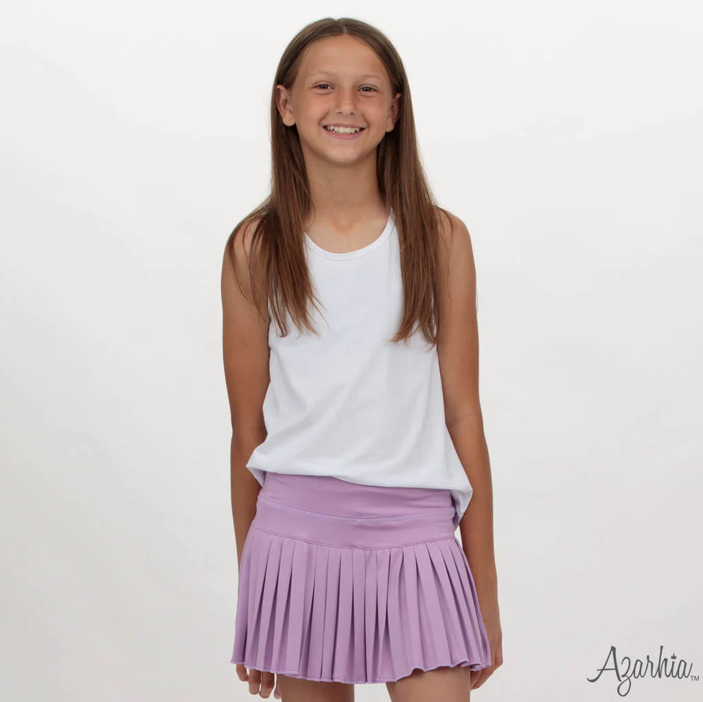 Mini Pleated Skort- Solid Lavender
