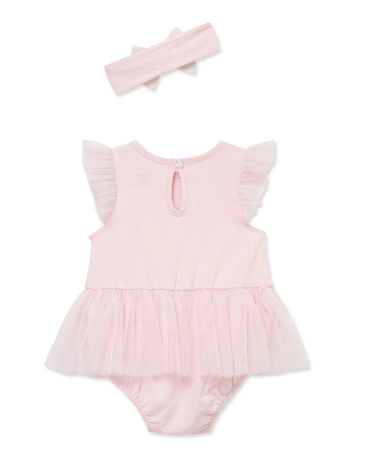 Rose Mesh Skirt Bubble & Bow Set