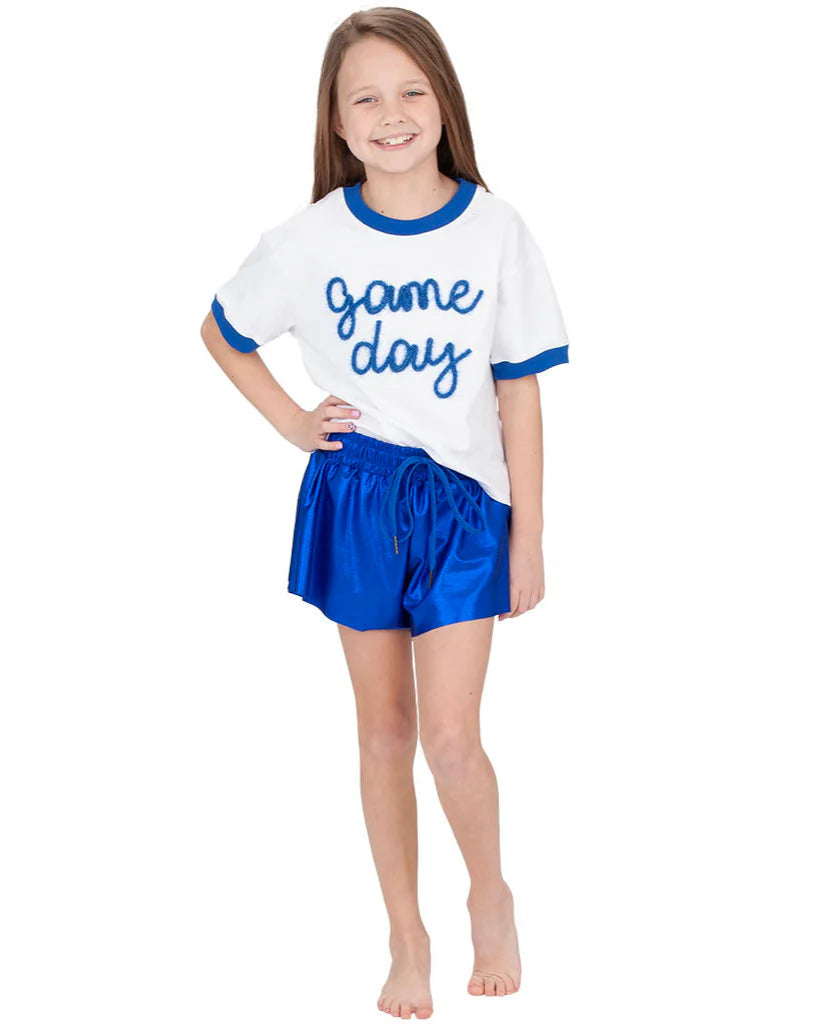 Shimmer Butterfly Short- Royal