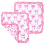 Bamboo Ruffled Security Blanket Set Bow My Gosh