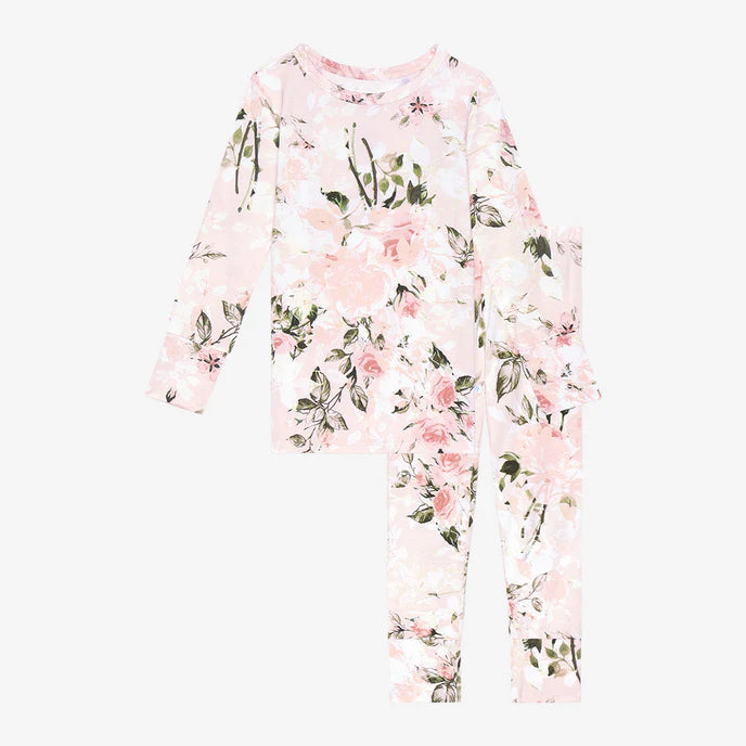 Vintage Pink Rose 2 Piece Set