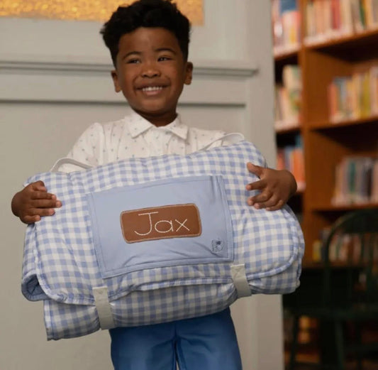 Blue Gingham Nap Mat