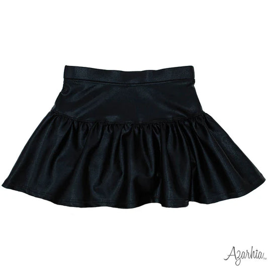 Gathered Skort- Black Shimmer