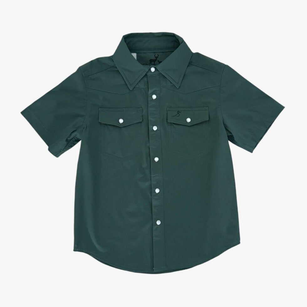 Performance Pearl Snap- Mallard Green