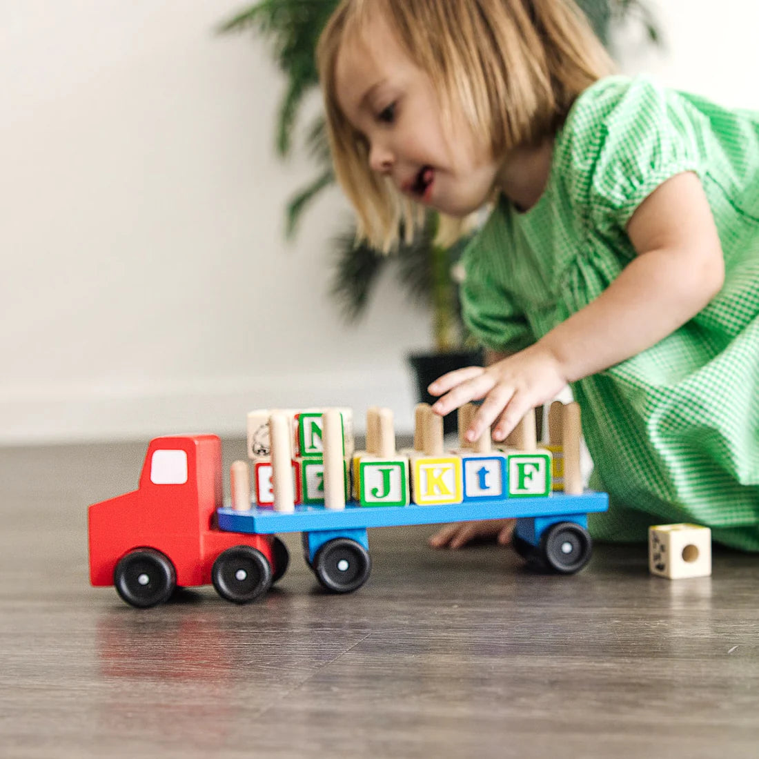 Alphabet Blocks Wooden Truck