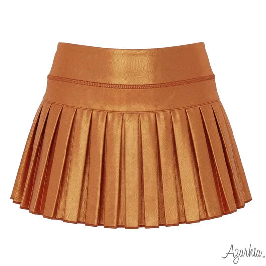 Shimmer Mini Pleat Burnt Orange