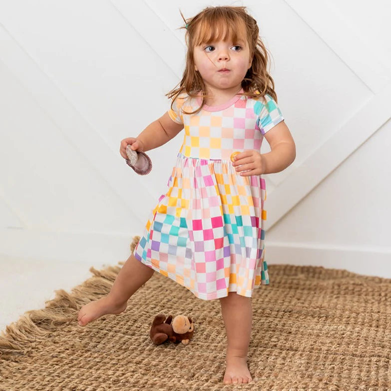 Pastel Check Dress