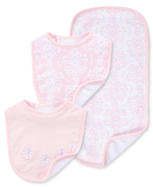 Girly Girl Bib & Burp Set