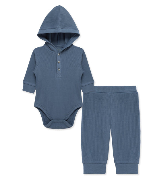 Dark Blue Bodysuit & Pant Set
