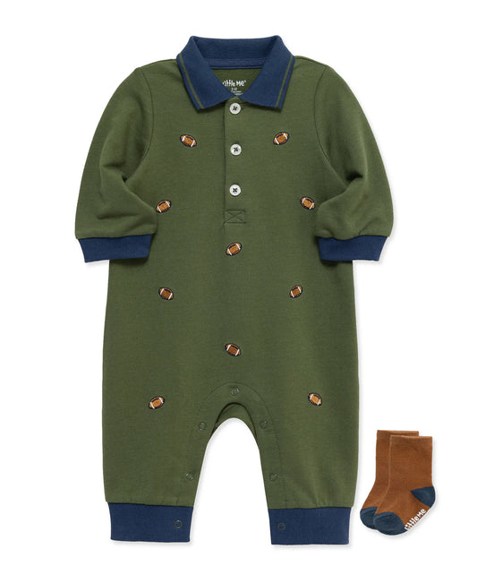 Football Romper & Sock Set