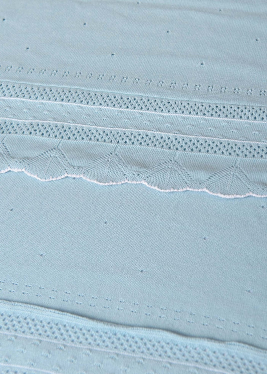 Blue Knit Blanket