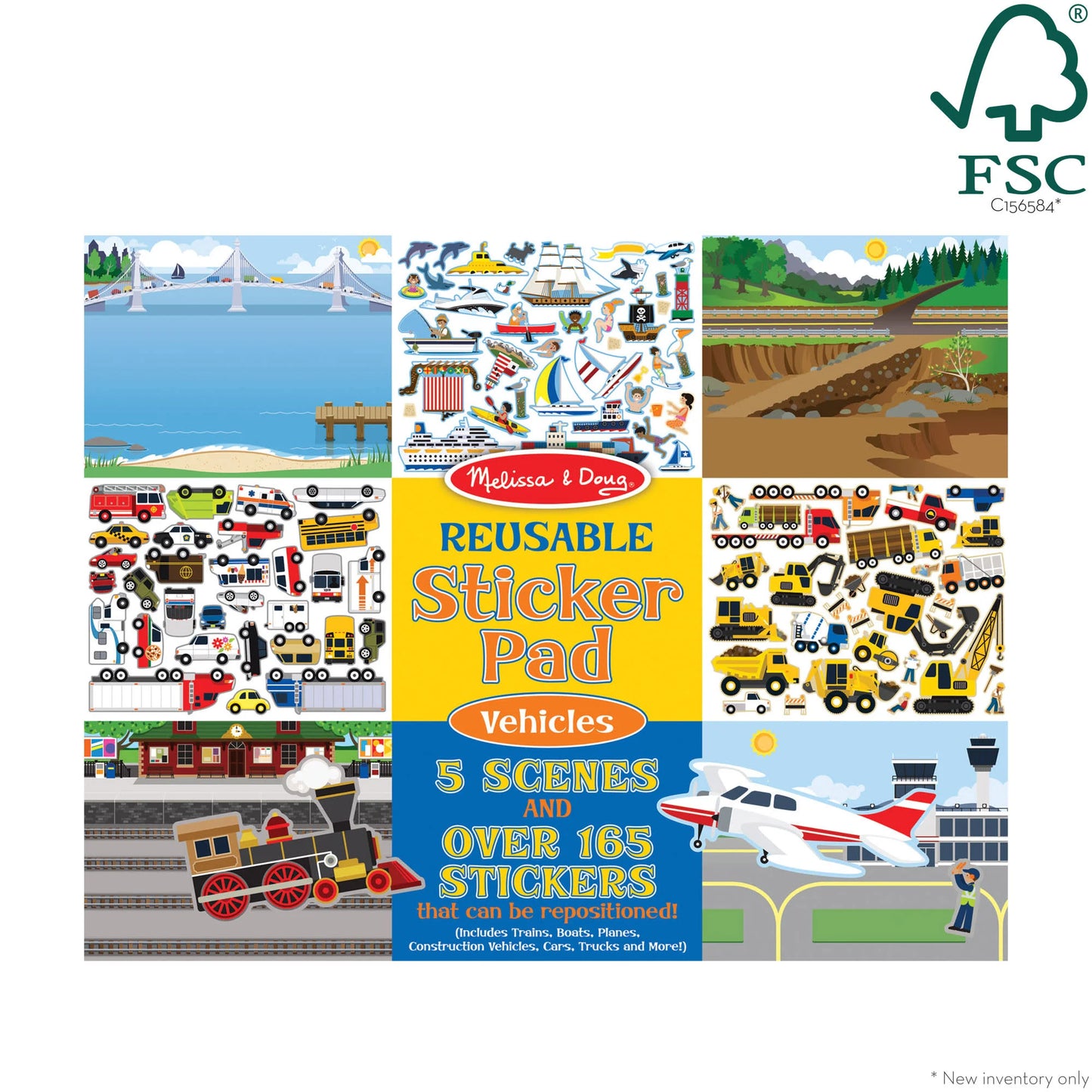 Reusable Sticker Pad- Vehicles