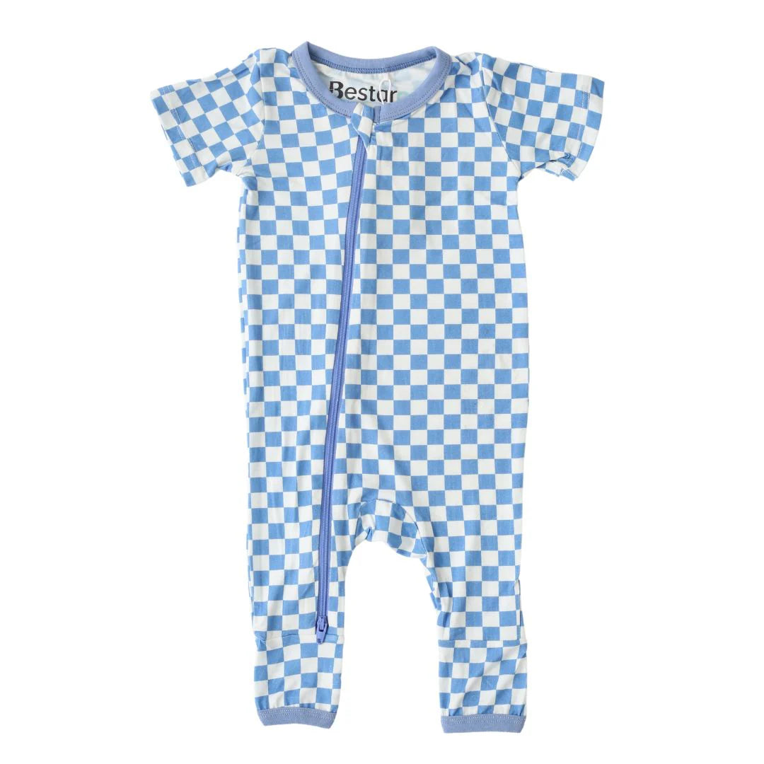 Blue Checks Romper