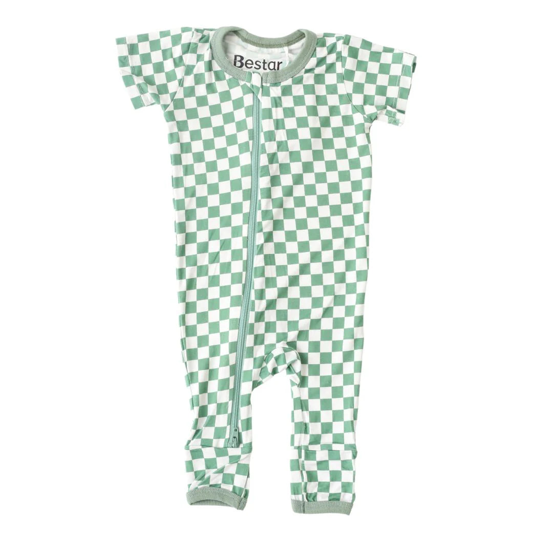 Green Check Romper