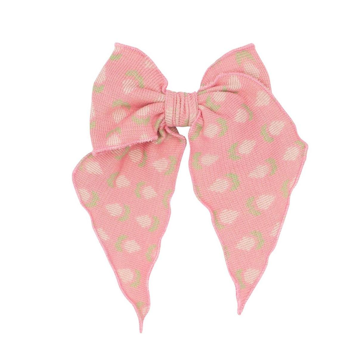 Pointed Big Belle Clip: Bubblegum knit tulip
