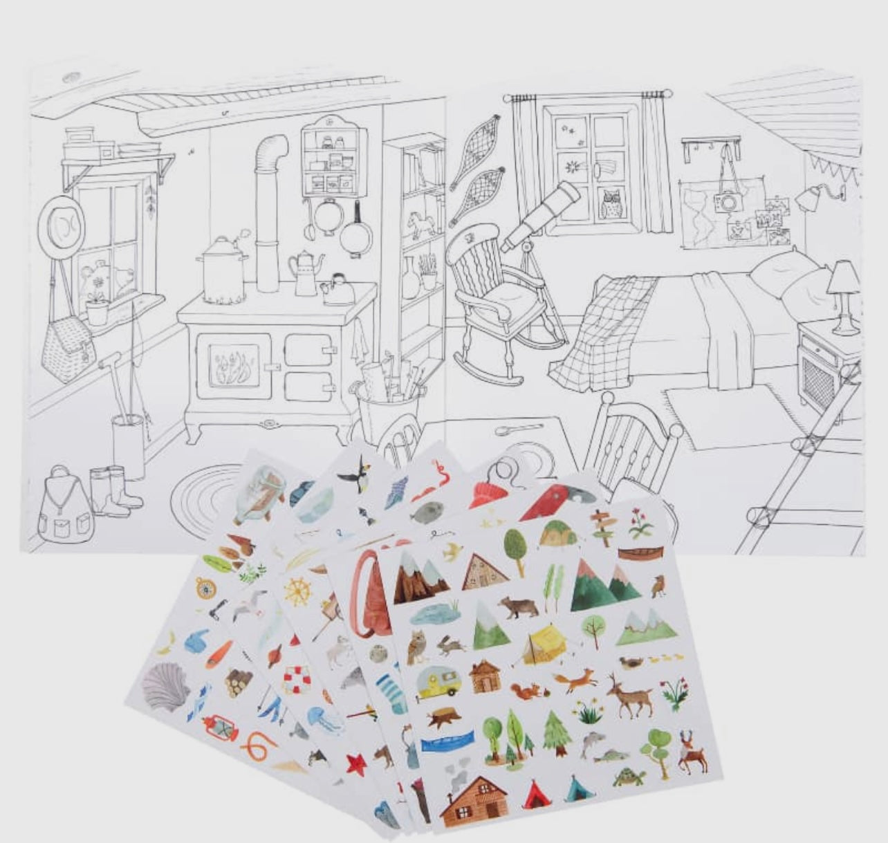 Explorer Time Color Sticker Books