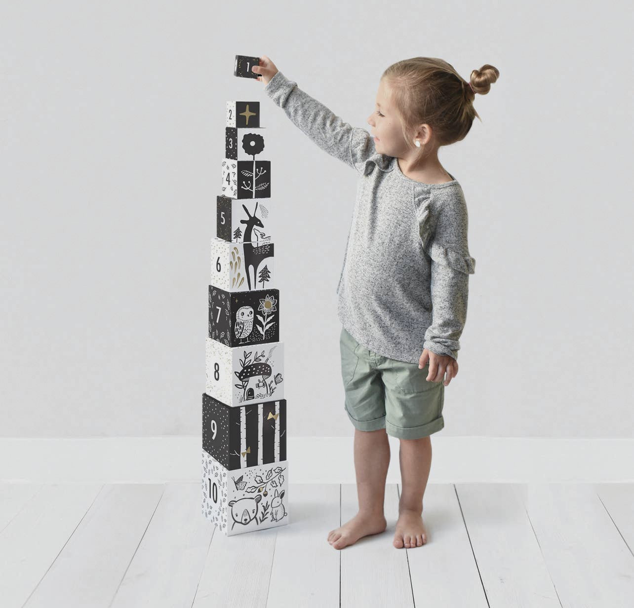 Nesting Blocks- Woodland Numbers