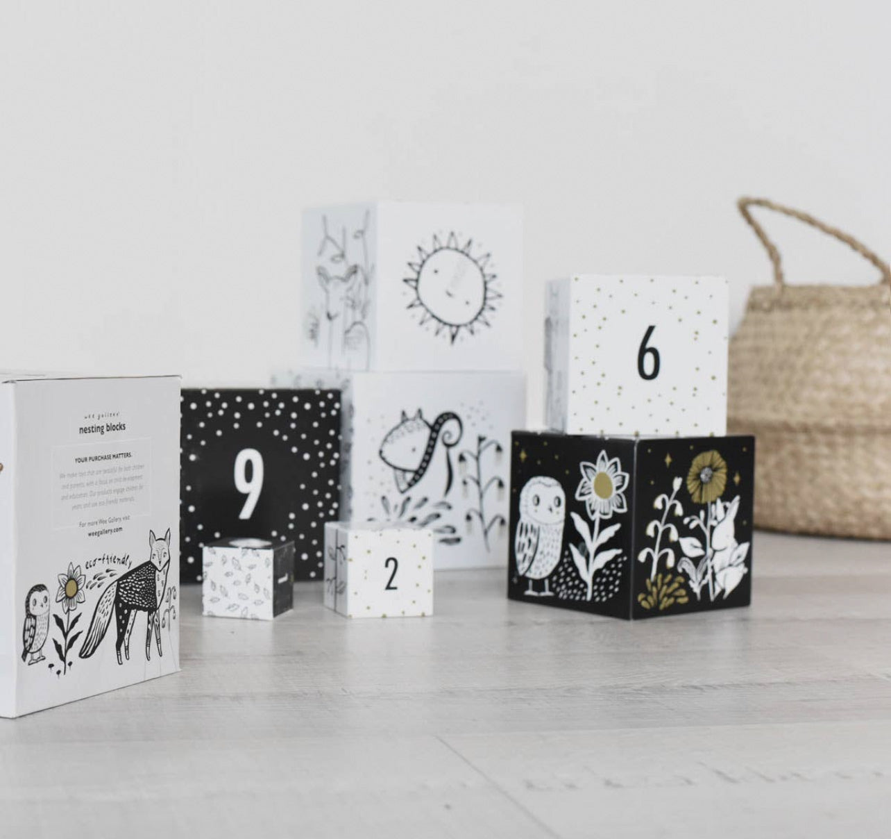 Nesting Blocks- Woodland Numbers