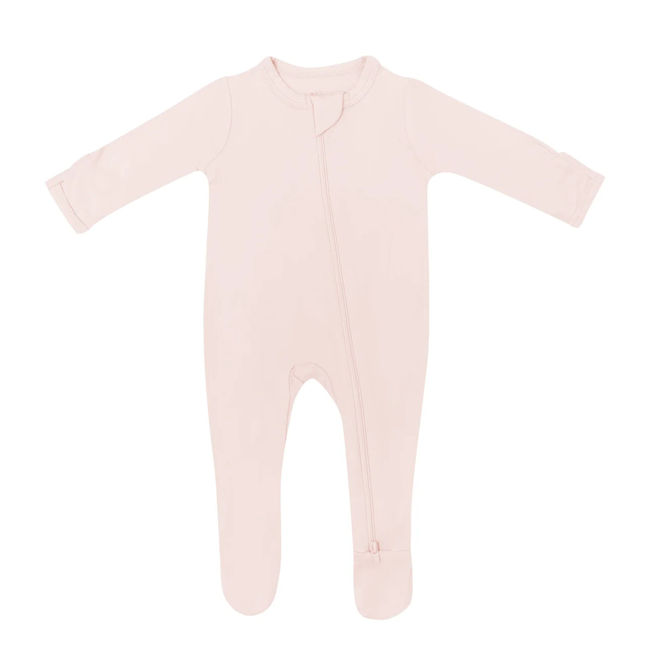 Blush Zipper Footie