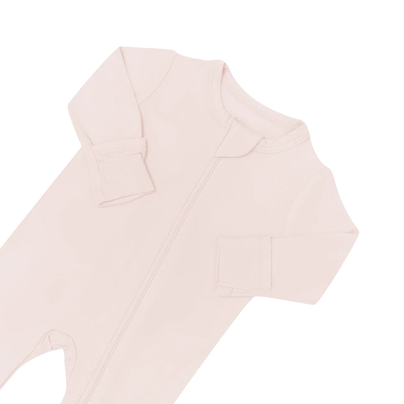 Blush Zipper Footie
