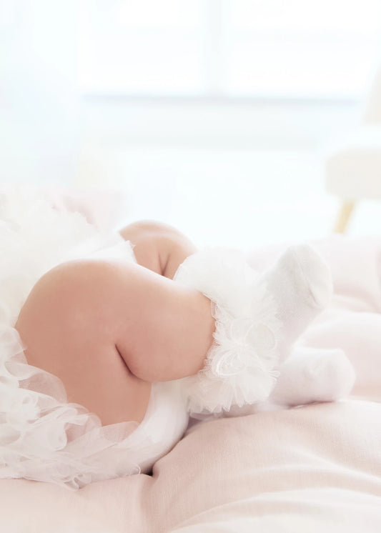 Newborn Baby Socks + Bow Set