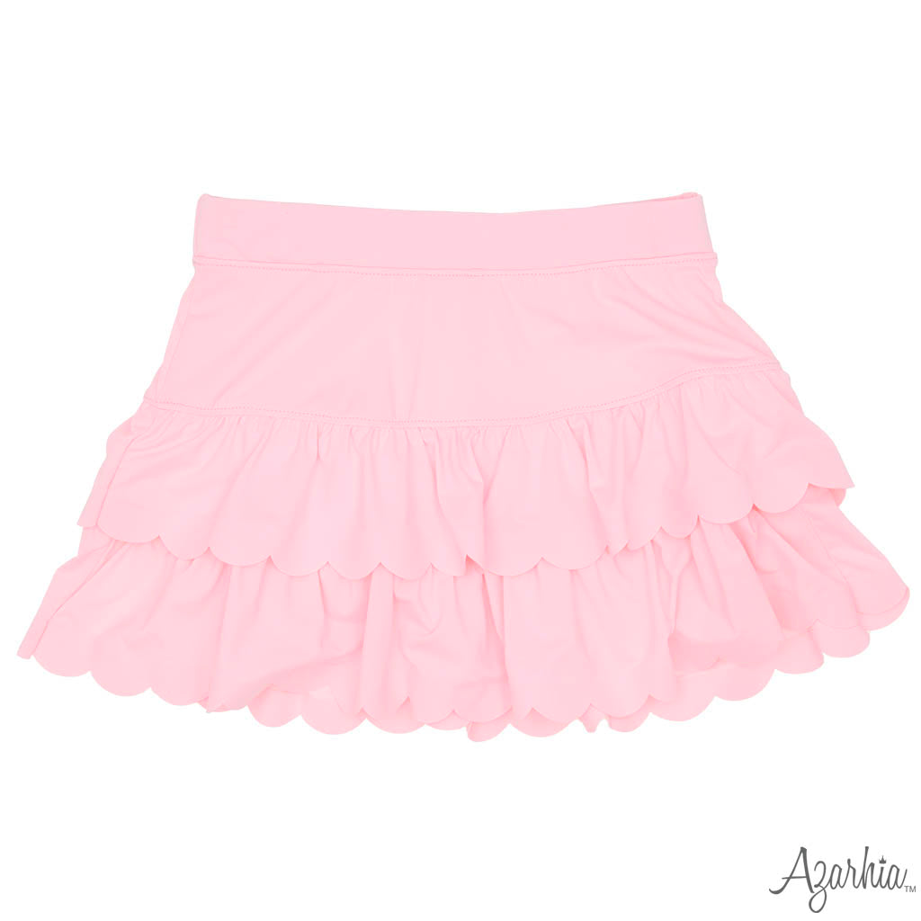 Scalloped Skort in solid Light Pink