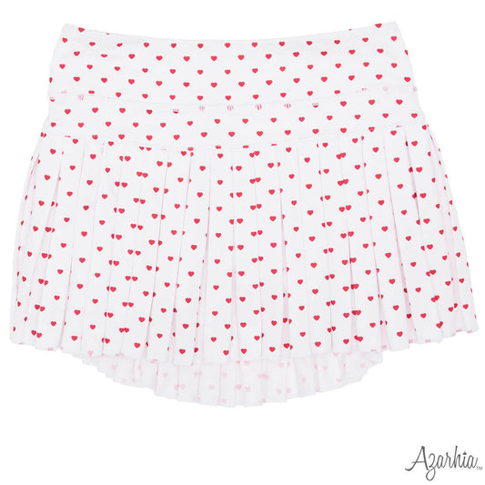 Tiny Hearts Mini Pleated Skort