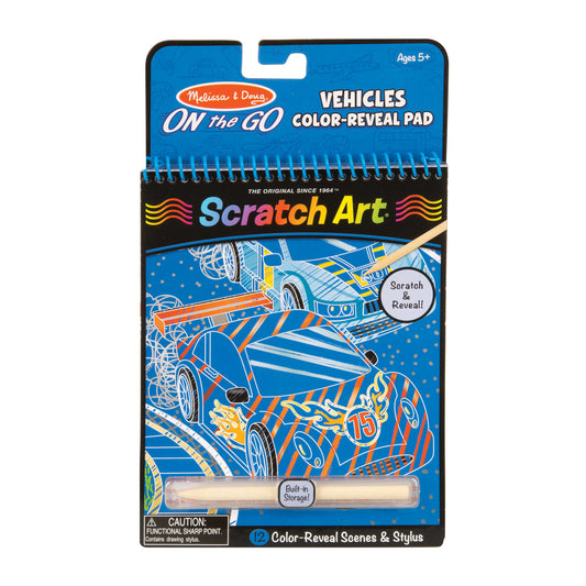 On the Go Scratch Art Color Reveal Pad- Vehicles