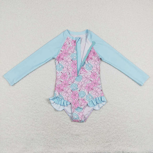 Long Sleeve Girls Swimsuit