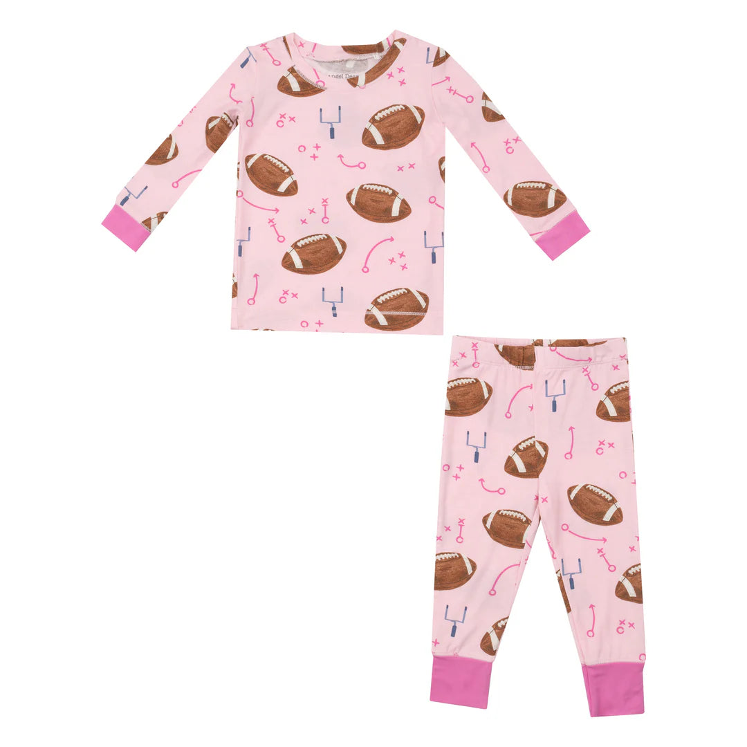 Pink Football 2 Piece Pajamas