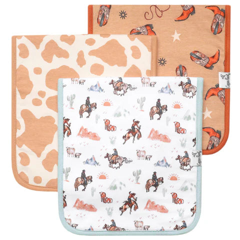 3 Pack Premium Burp Cloths Boone