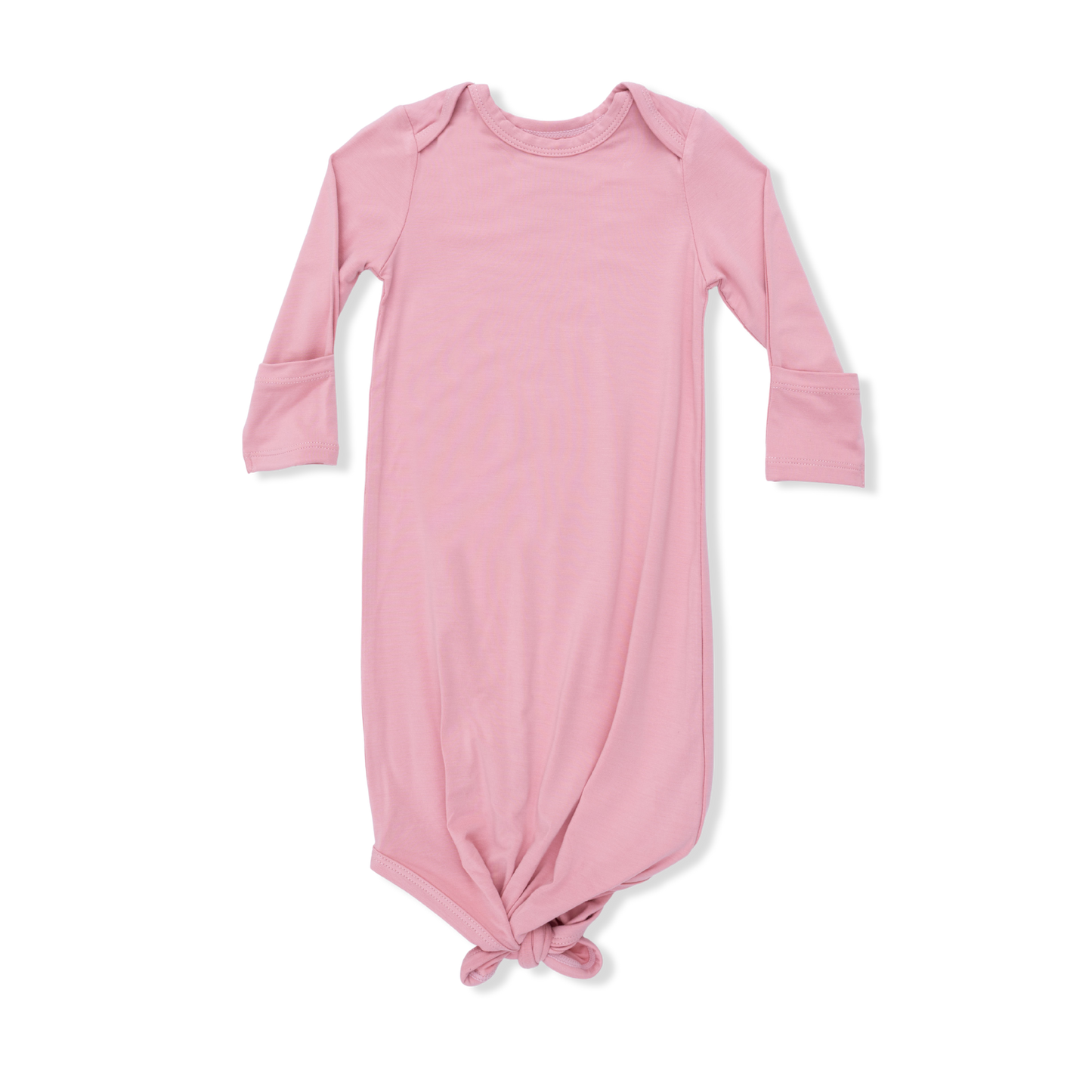 Solid Rose Elegance Knotted Gown & Headband