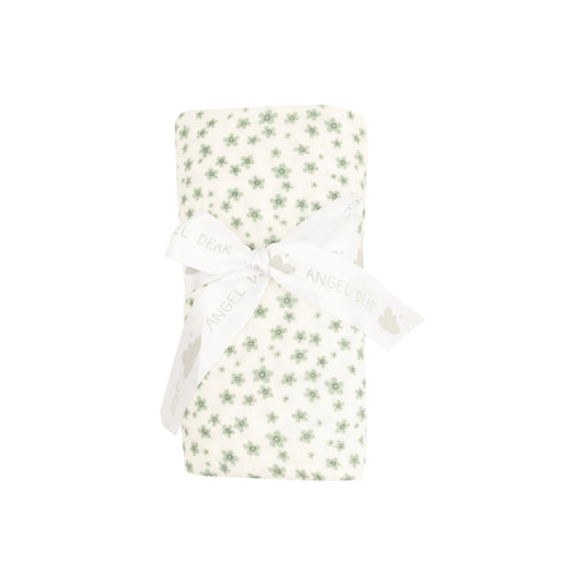 Jadeite Floral Swaddle Blanket