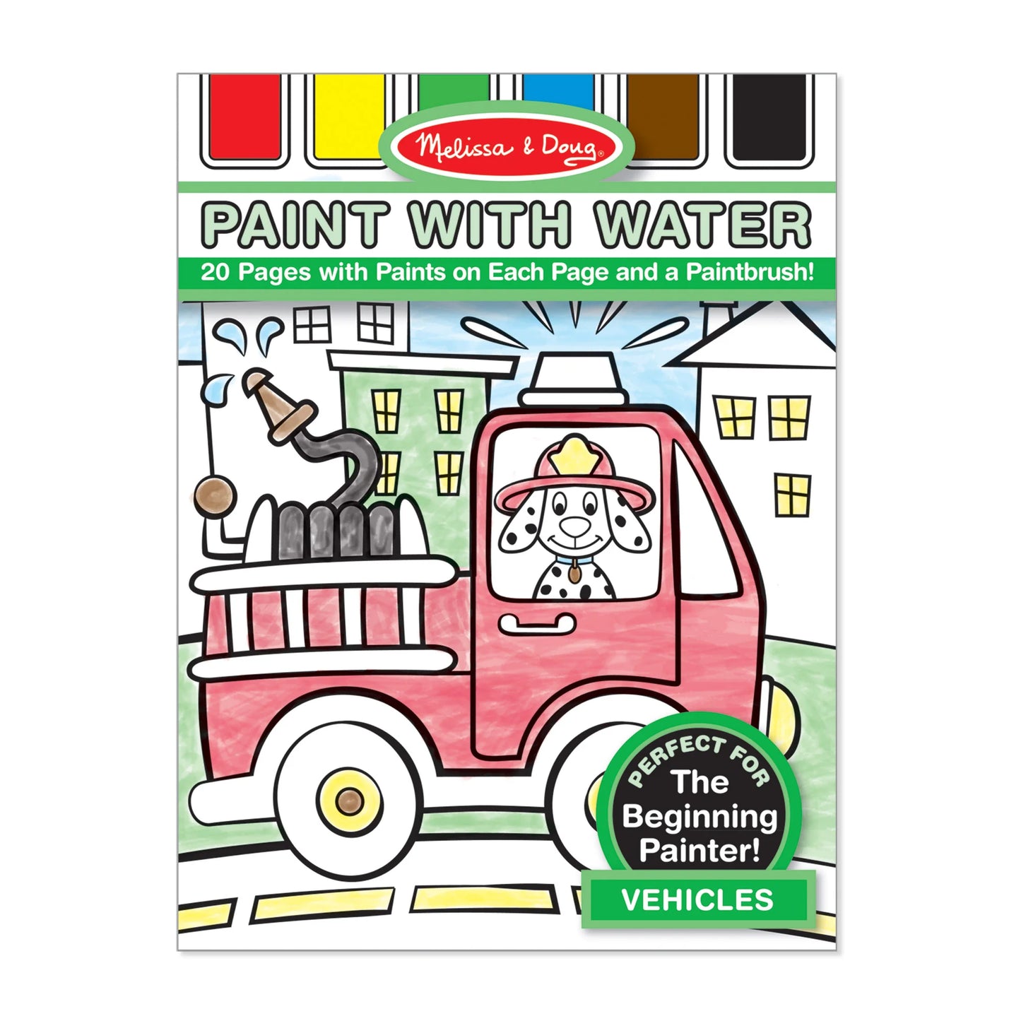 Vehicles Paint with Water Kids' Art Pad