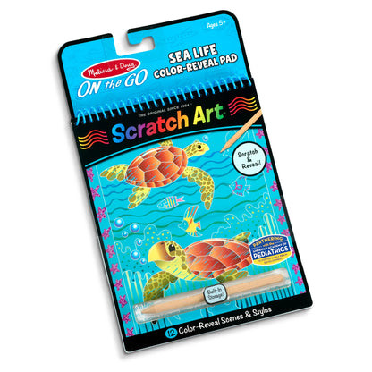 On the Go Scratch Art Color Reveal Pad- Sea Life