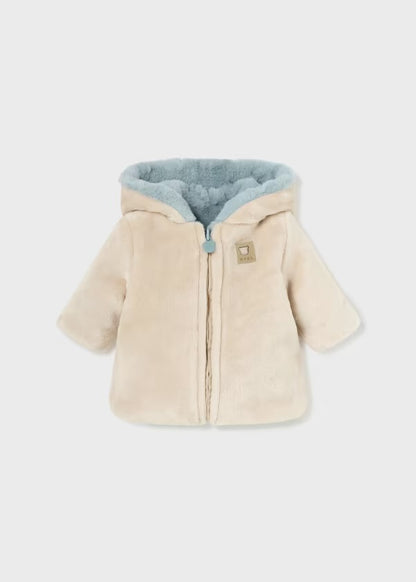 Blue Reversible Fur Coat