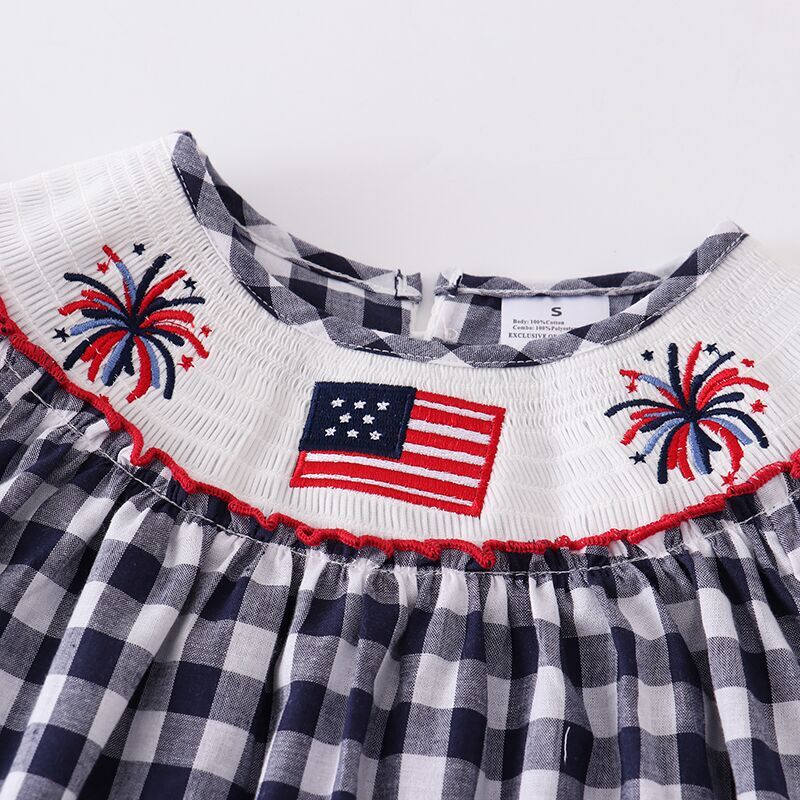 Smocked Flag Dress