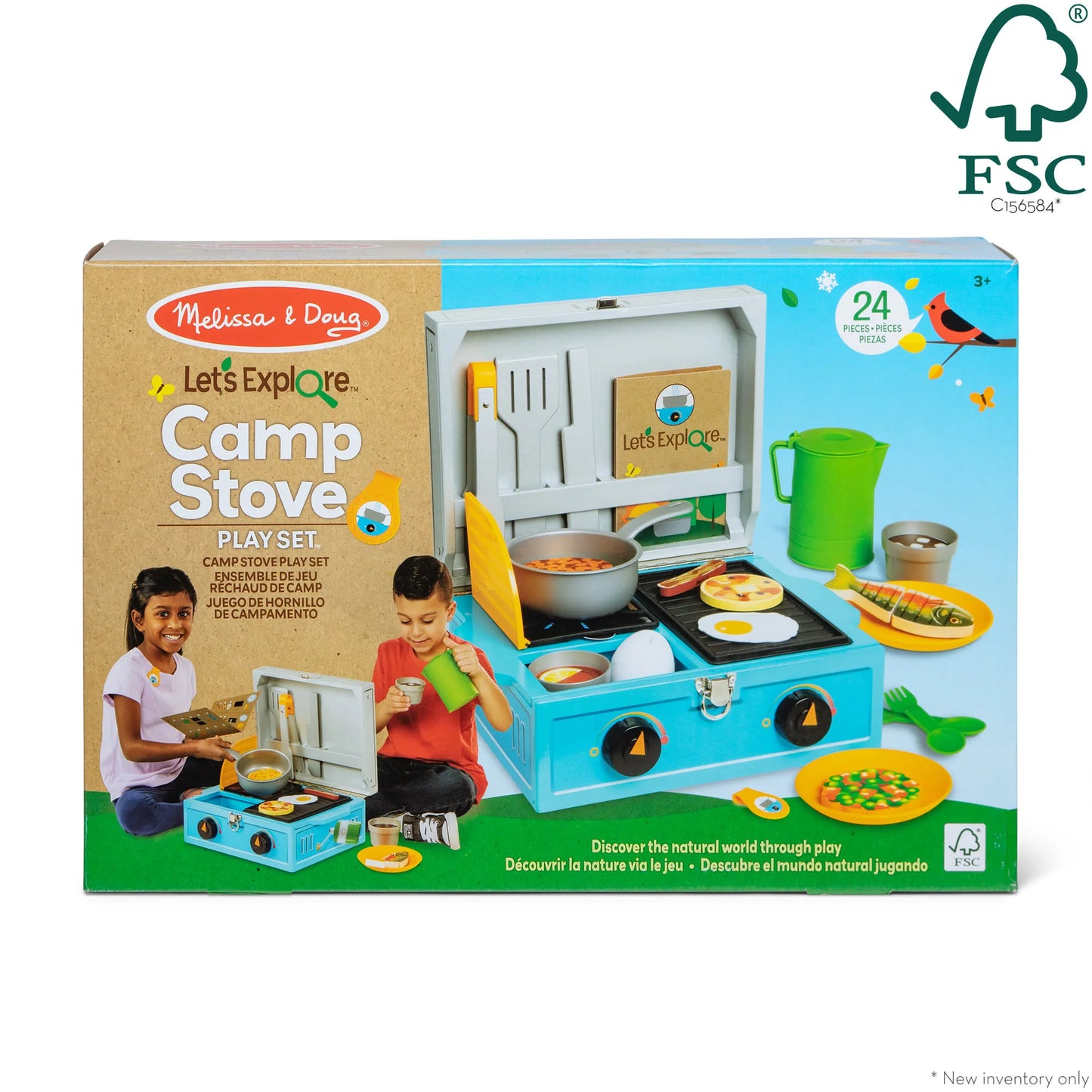Let's Explore Wooden Camp Stove Play Set