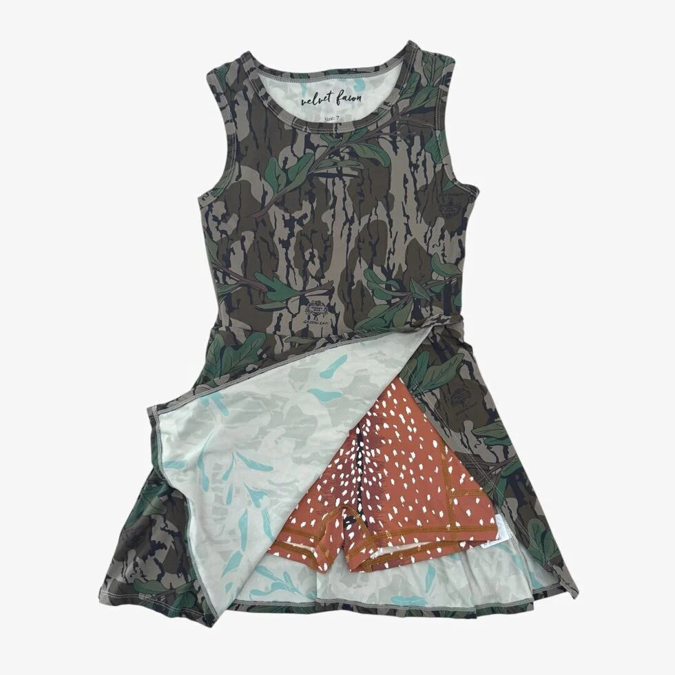 Maren Performance Dress UPF 50+ Mossy Oak Greenleaf + Fawning Over You